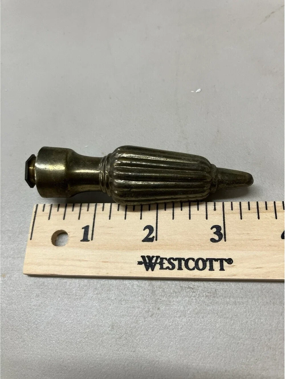 Vintage Brass Mid Century Modern Trophy Style Lamp Finial Shade Topper 3.5”